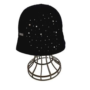 NWT New Old Stock Betmar New York Black Wool blend Rhinestone Hat Style B1285H